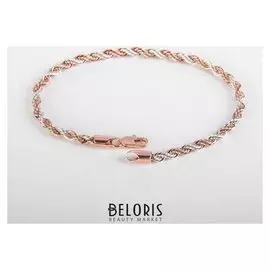 Браслет металл "Цепь" верёвка