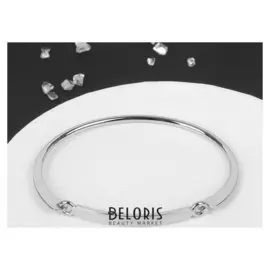 Браслет металл "Каркас" сплошная линия, цвет серебро, 6,3 см