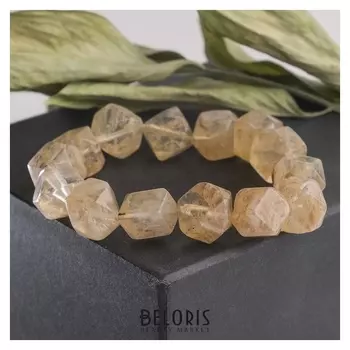 Браслет многогранник "Цитрин"