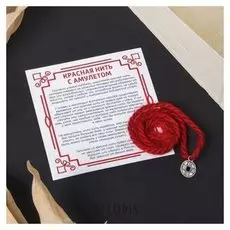 Браслет-оберег "Красная нить" на богатство, монетка