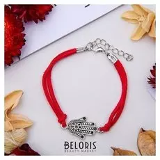 Браслет-оберег "Талисман защиты" рука хамса классическая, цвет красный