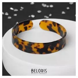 Браслет пластик "Сафари" леопард, цвет чёрно-коричневый