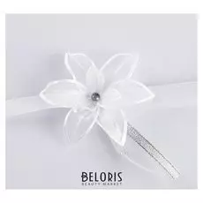 Браслет подружки невесты свадебный "Лилия", белая