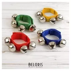 Браслет-погремушка с бубенцами, цвета микс