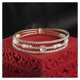 Браслет с жемчугом "Лёгкость", цвет белый в золоте