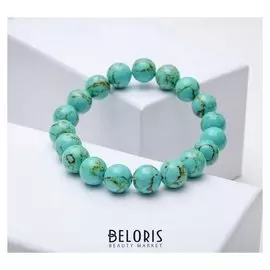 Браслет шар №10 "Бирюза старая"