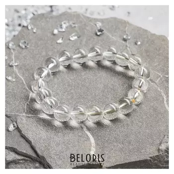 Браслет шар №10 "Горный хрусталь"