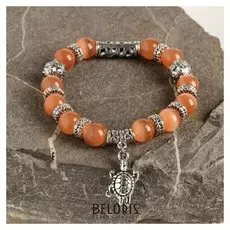 Браслет шар №10 "Кошачий глаз" с подвеской