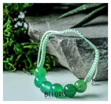 Браслет шар №10 "Нефрит" шамбала, 6 бусин