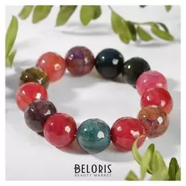 Браслет шар №16 гранёный "Агат" под самоцвет