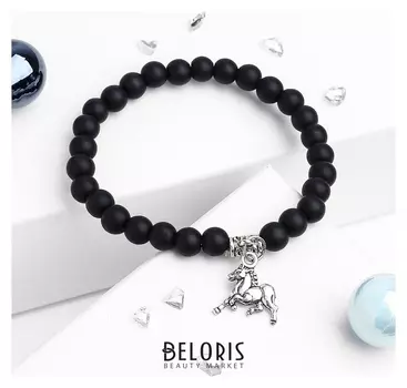 Браслет шар №6 "Шунгит" с подвеской