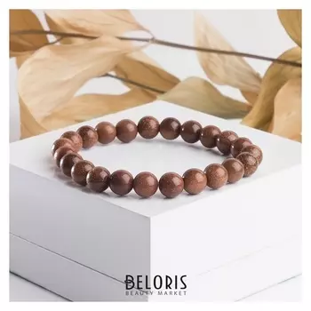 Браслет шар №8 "Авантюрин коричневый"
