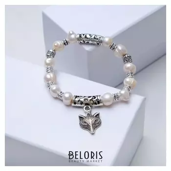 Браслет шар №8 с подвеской "Жемчуг речной"