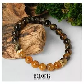 Браслет шар №8 "Янтарь", цветной