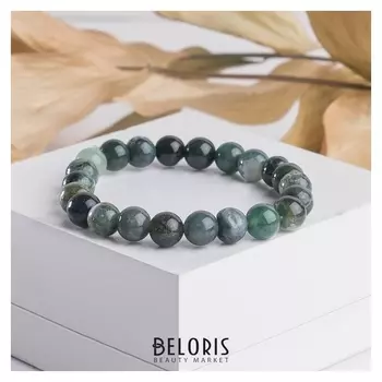 Браслет шар №8 "Яшма зелёная"