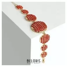 Браслет со стразами "Цепь" круги