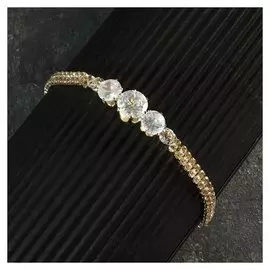 Браслет со стразами "Циркон" изыск, дуга