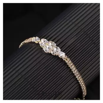 Браслет со стразами "Циркон" изыск, узор