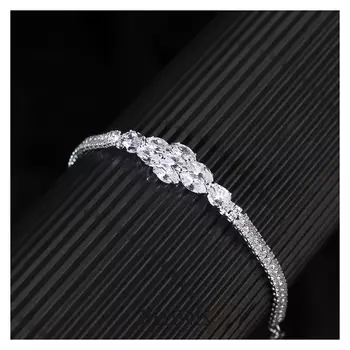 Браслет со стразами "Циркон" изыск, узор