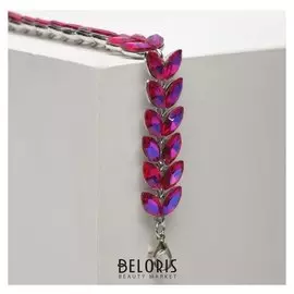 Браслет со стразами "Цветущая ветвь" блеск