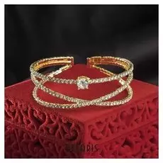 Браслет со стразами "Иллюзия" с кристаллом