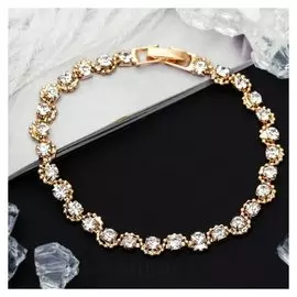 Браслет со стразами "Лёд" ручей