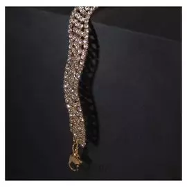 Браслет со стразами "Маскарад" тонкая полоса