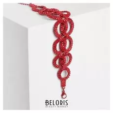 Браслет со стразами "Селебрити" дуэт колец