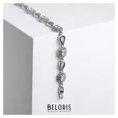 Браслет со стразами "Волшебство" капля и цветок