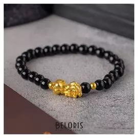 Браслет унисекс "Бастион" дракон, цвет чёрный, шар №6