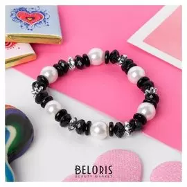 Браслет "Выбражулька" ундина, цвет чёрно-белый