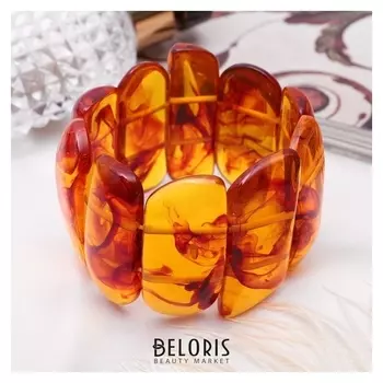 Браслет "Янтарь" пластина крупная