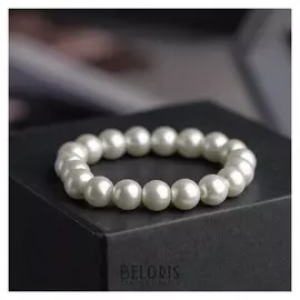 Браслет жемчуг "Бусинки" классика, цвет белый