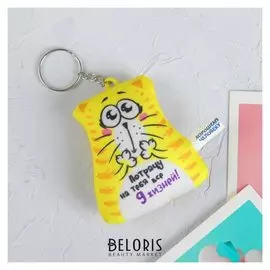 Брелок антистресс "Потрачу на тебя все 9 жизней!" 6*7см