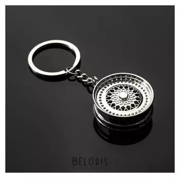 Брелок диск D-8 металл, хром