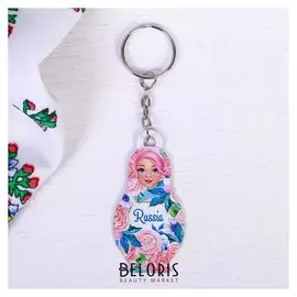 Брелок-матрёшка «Нежные цветы»