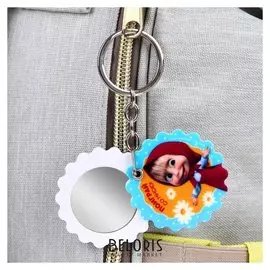 Брелок с зеркальцем "Поиграй со мной", маша и медведь