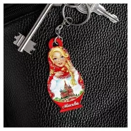 Брелок в форме матрёшки «Москва. храм василия блаженного»