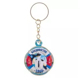 Брелок в форме спасательного круга «Владивосток. чайка»