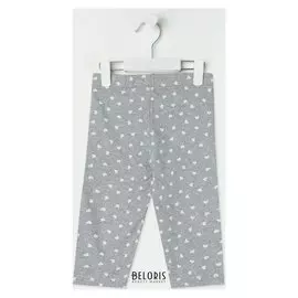 Бриджи для девочки, цвет серый, рост 128