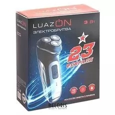 Бритва Luazon Lbr-07, 3 Вт, АКБ 1200 мач, 3 плав. головки, водостойкая, чёрная