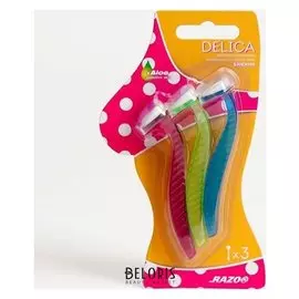 Бритвенные станки одноразовые Razo3woman Plus, 3 лезвия, увлажняющая полоса, 5 шт