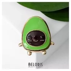 Брошь "Авокадо", цвет коричнево-зелёный в золоте