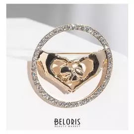 Брошь "Беременность", цвет белый в золоте