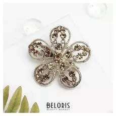 Брошь "Цветок", цвет золотой в светло-кофейном золоте