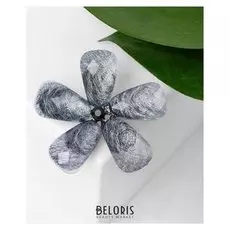 Брошь "Цветок" паутинка, цвет голубой