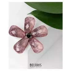 Брошь "Цветок" паутинка, цвет розовый