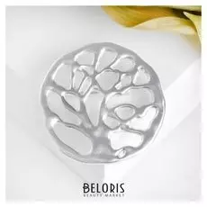 Брошь "Дерево жизни", цвет матового серебра