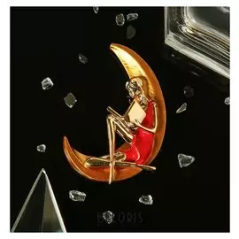 Брошь "Девушка на луне"