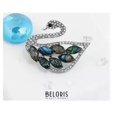 Брошь "Галиотис" лебедь, в серебре